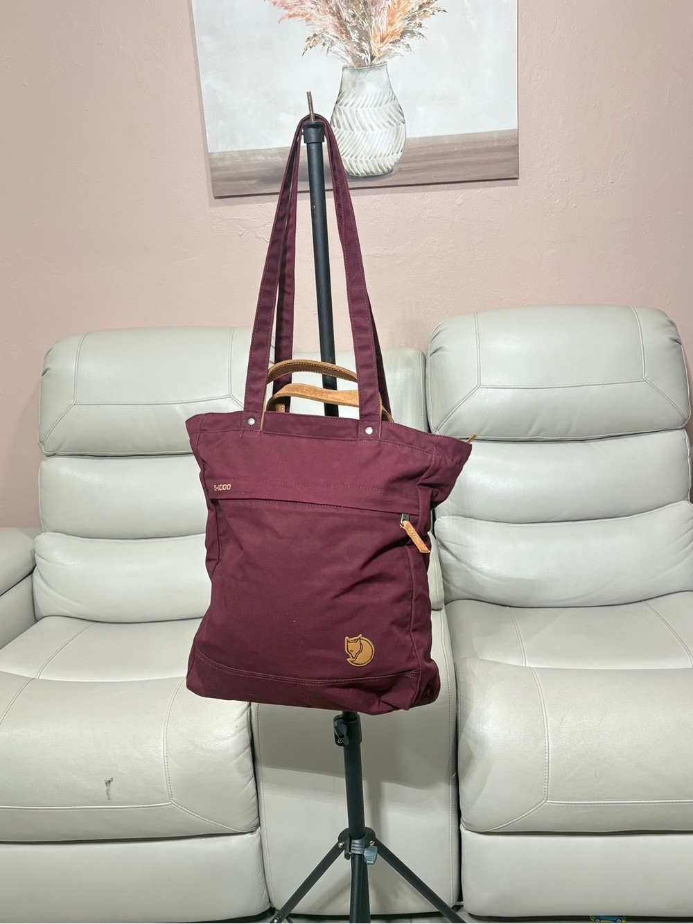 Fjallraven G-1000 Maroon Red Bag Totepack no 1 Travel Shoulder Backpack
